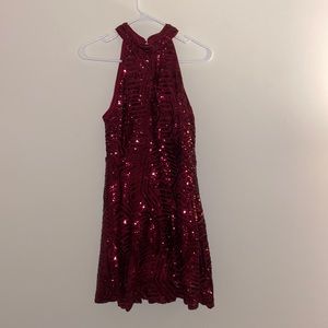 Ambition short sparkly dress. Burgundy/red. Size medium can also fit a small.